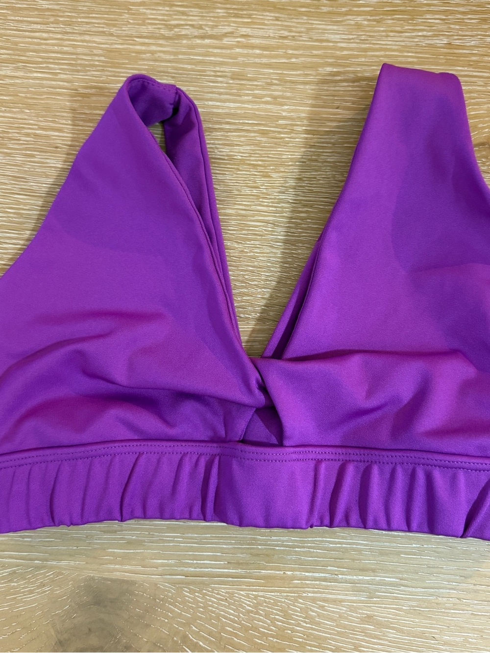 Tiger Friday Purple Dance Sports Bra Adult Small Twist Front Athletic Crop Top